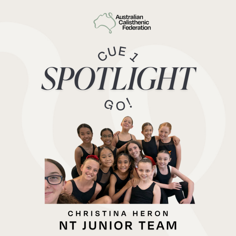 Cue 1 Spotlight GO! – Christina Heron & the NT Junior Team