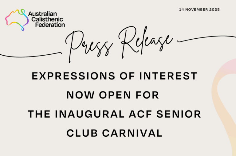 ACF PRESS RELEASE – Senior Club Team Carnival 2026