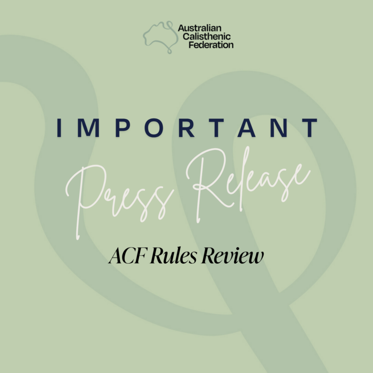Launch of the ACF 2026-2028 Rules Review