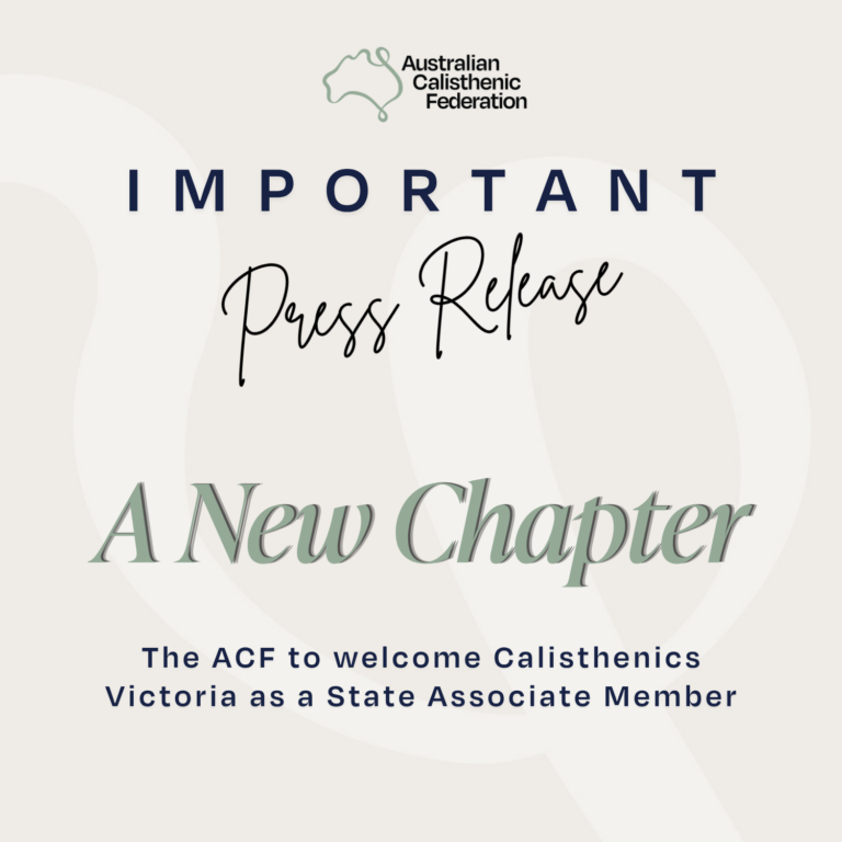 PRESS RELEASE – ACF & CaliVic : A New Chapter